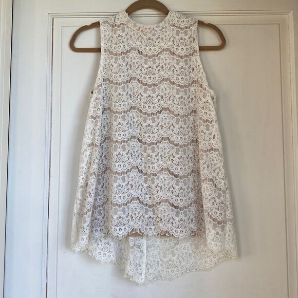 NEW Without Tag Lined Lace Hi Lo Tank By Rose+Olive - Picture 1 of 6